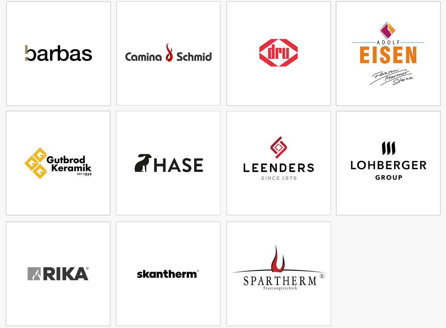 Logos von Ofenhersteller